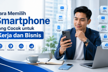 Panduan memilih smartphone untuk kebutuhan kerja, komunikasi, dokumen, meeting online, dan aktivitas bisnis sehari-hari.